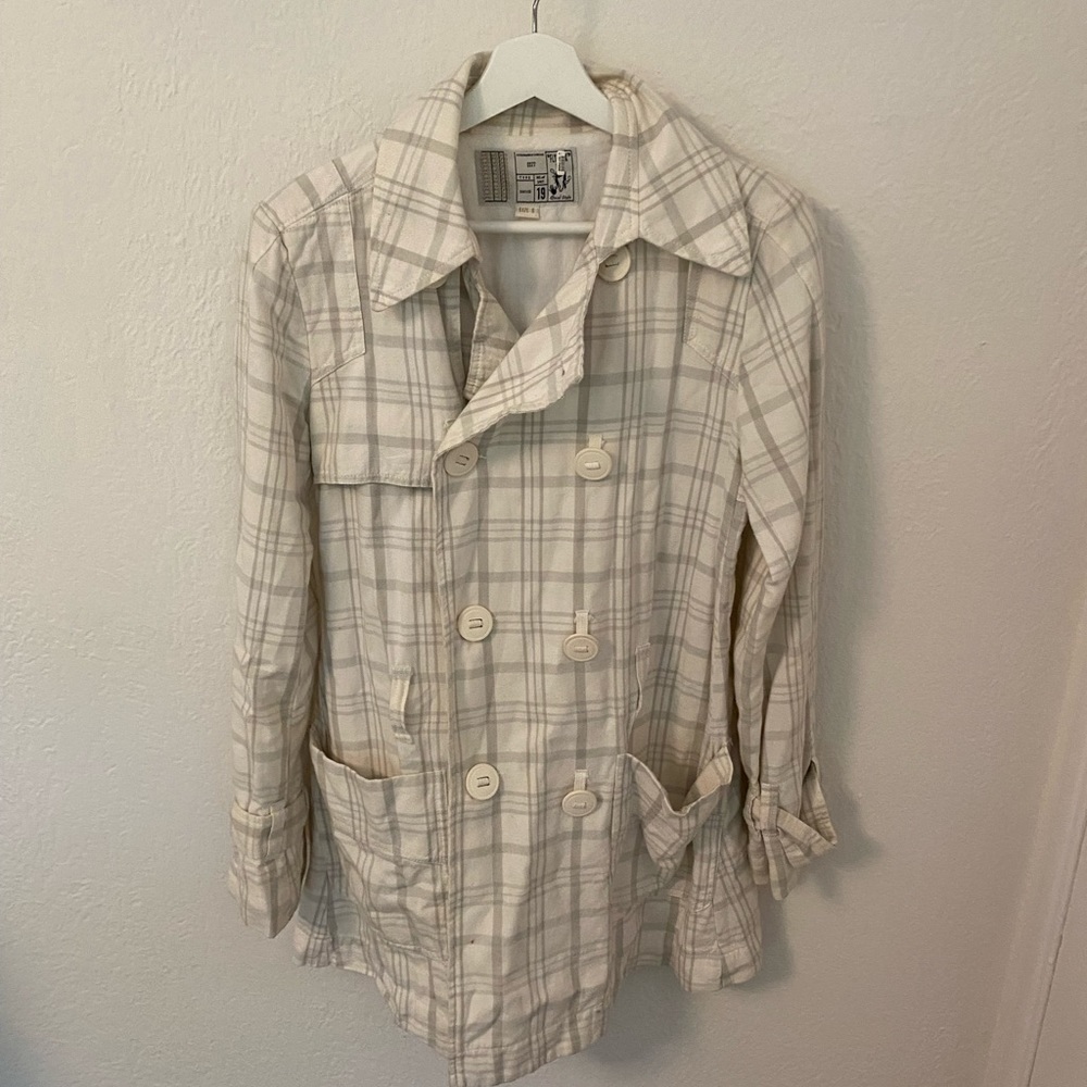 Diesel Plaid Pea Coat Jacket